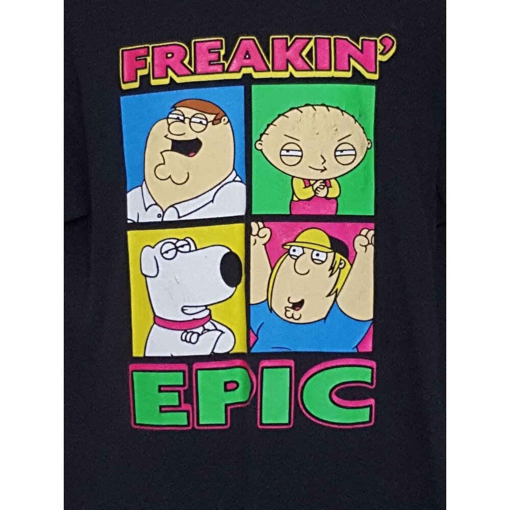 Vintage‎ Family Guy Graphic Tshirt Size XL Black Short Sleeve